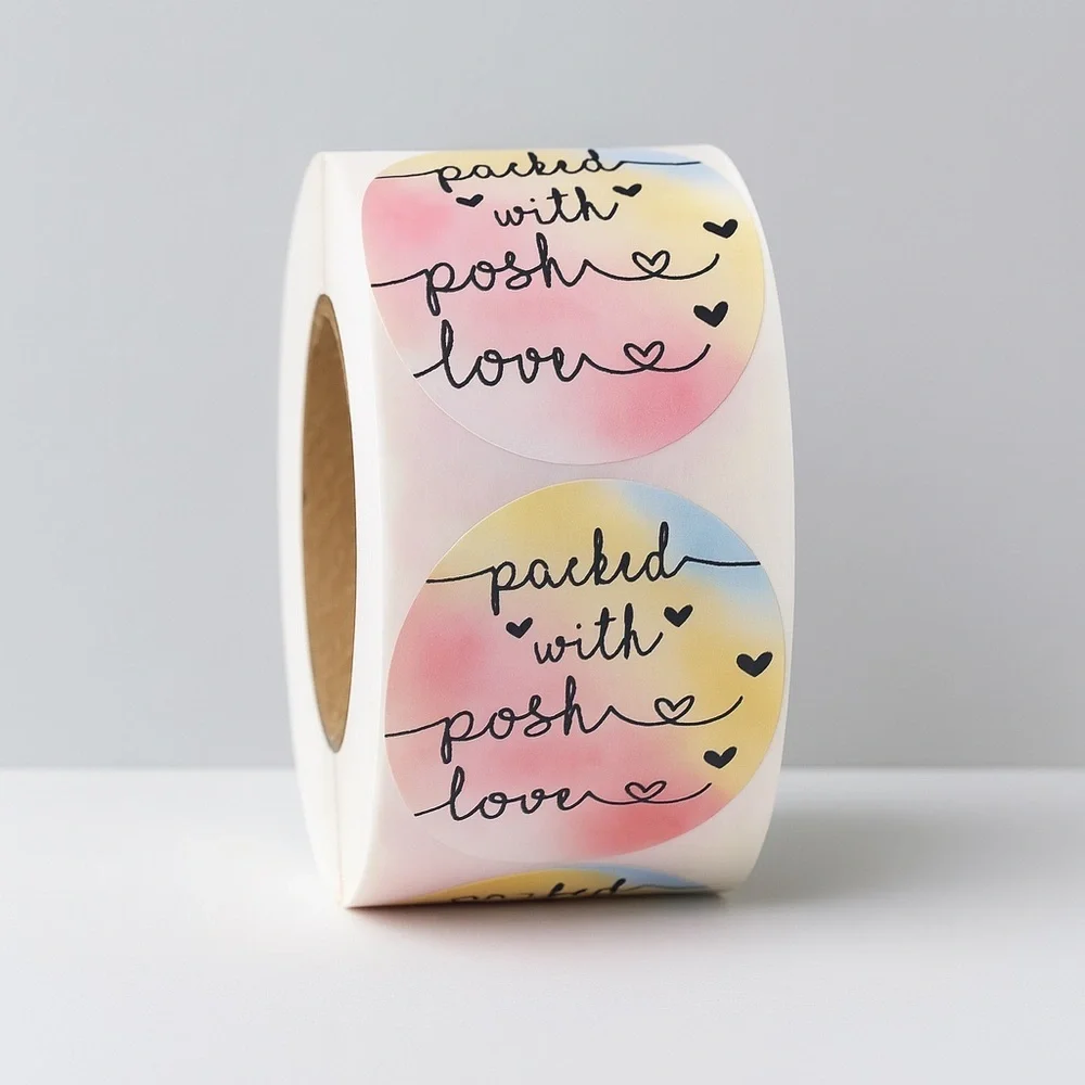 Packed With Posh Love 2” Round Stickers thank you stickers